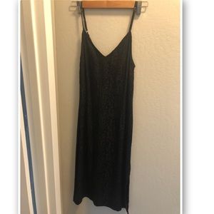 NWOT Azoe Leopard Jacquard Slip Dress